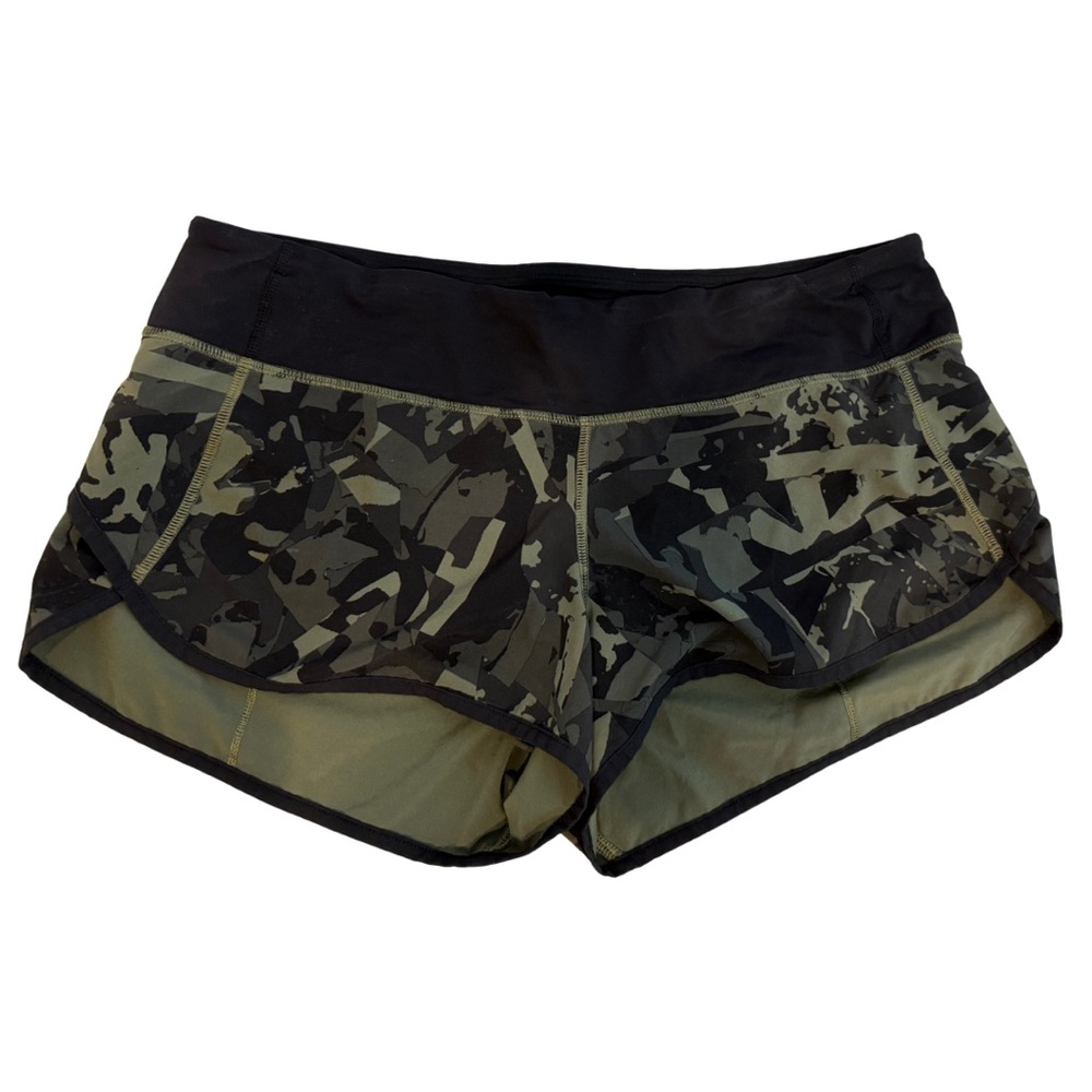 Lululemon Athletica Green and Black Athletic Shorts